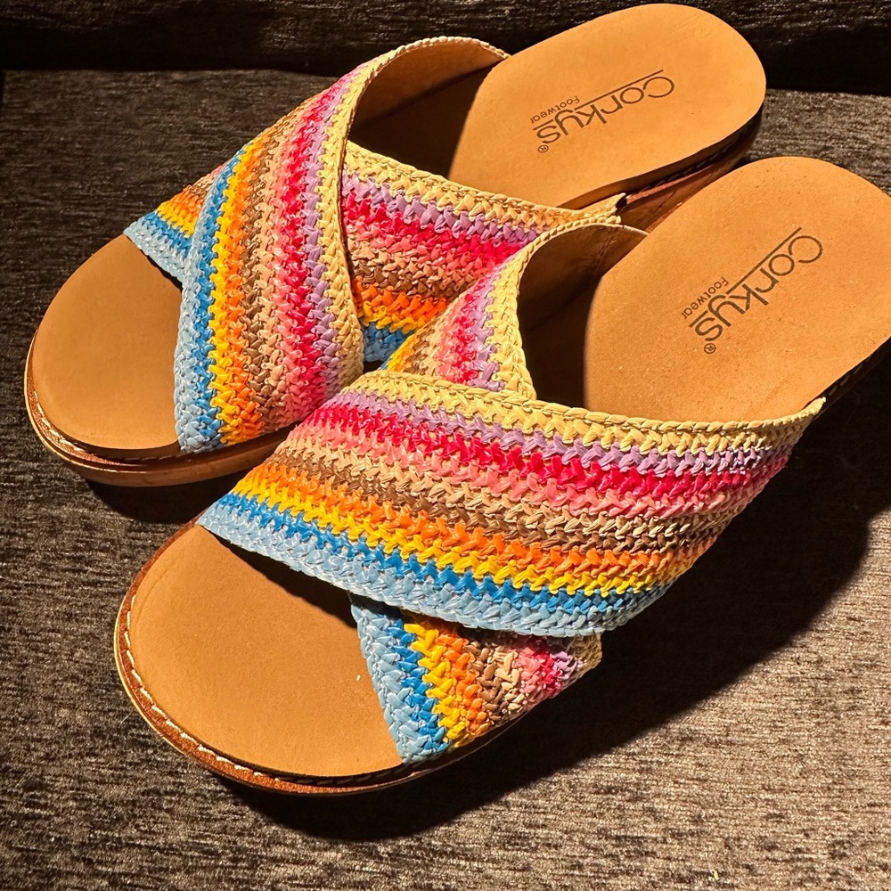 Corkys Women's Multicolor Woven Sandals